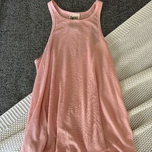 Free People Pink Ribbed Tank Top